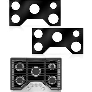 2 Pcs Gas Range Stove Top Protector compatible with GE 36 inch Gas Range Model JGP5036 CGP5036 CGP7036 PGP7036 PGP9036, Washable and reusable gas cooktop cover, gas cooktop non-stick pan protector