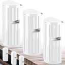 Dock Fenders Bumpers,Boat Dock Bumpers for Edge or Side,Marine Fender Guard Vertical Protection,Soft Durable Construction,Includes Mounting Hardware,3 PackWhite