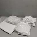 10 Pcs dessert table display set,3pcs 3 Tier cupcake stand,3pcs plastic wedding cake stands for party4pcs cookie dessert trayscake stands for tea party baby showerWhite three tiered serving stand