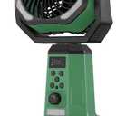 Solar Camping Fan with Mist, 20000mAh Rechargeable Battery Powered Outdoor Fan with LED Light & Remote Control, Oscillating Portable Fan with Tripod Stand for Camping, Tent, Patio, Power Outage, Medium