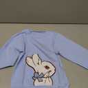 Adobabirl Baby Girl Easter Outfit Toddler Bunny Embroidery Sweatshirt Crewneck Long Sleeve Shirt Tops Cute Spring Clothes 18-24M