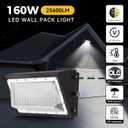 AIKVSXER 160W LED Wall Pack Light, 25600LM 6000K Dusk to Dawn Sensor, 10Pack