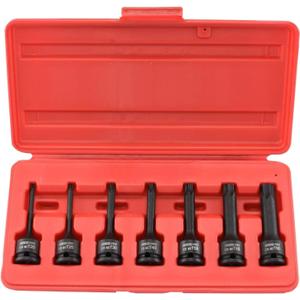 NEIKO 01132B 3/8 Drive Torx Star Driver Bit Socket Set | 7 Piece | T20 to T60 | 3 Length | Cr-Mo Impact Grade