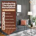 Avana Acoustic Wood Wall Panels 47.2 X 12.6 Inch Gray Oak Acoustic Panels 2 PCs Modern Wall Panels for Interior Wall Decor for Homes, Offices, Studios Sturdy and Durable Wood Panels for Wall
