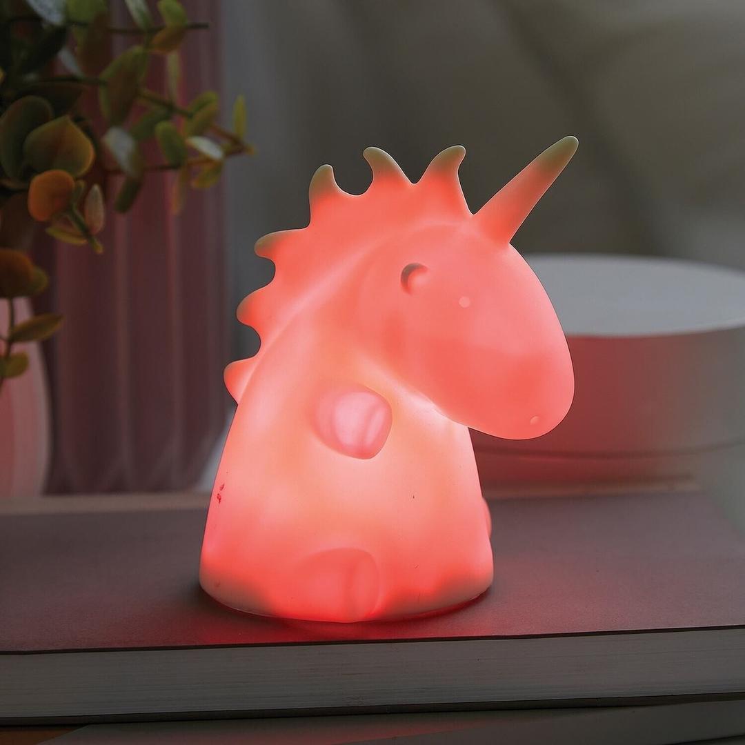 Colour-Changing Unicorn Light Children's Bedroom Nightlight Battery 12cm Tall