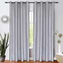 WUBODTI Silver Grey Curtains for Living Room 84 Inch Length 2 Panels, Sparkle Metallic Faux Silk Curtain Drapes Shiny Light Gray Satin Curtains Modern Grommets Light Filtering Curtain for Bedroom