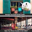 Garage Organization Hooks, 6 Pack Medium Wall Hooks&2 Straps for Hanging, Heavy Duty Storage with Anti-Slip Coating, Utility Hangers for Bike, Ladder, Broom, Garden Tools, Shed, Bulk Items, Ropes etc.