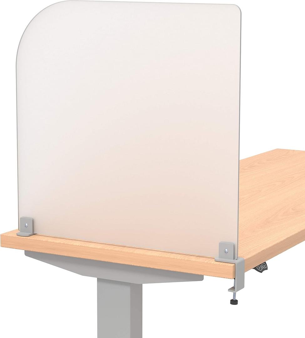 Desk Divider for Students and Desk Privacy Panel. Office Partitions and Ideal Cubicle Light Shield. Frosted Acrylic Clamp-on Desk Partition - 23 W x 22H Divider