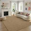 Garvee 8x10 Textured Area Rug for Living Room Washable Area Rugs, Brown