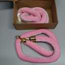 PATIKIL 4 Feet Light Pink Velvet Stanchion Rope, 2 Pack Crowd Control Barrier Rope with Snap Hooks for Posts Stands Queue Divider of Hotel Theater, Golden
