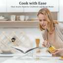 Clear Acrylic Book Stand, 12 x 8 x 6 in Open Book Display Holder, 8mm Thick X-Shape Cookbook Stand for Kitchen Counter, Coffee Table Books, Bibles, Art Books and Magazines