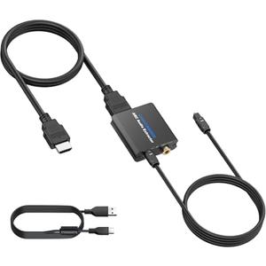 CAMWAY ARC Audio Extractor,192 KHz Audio Adapter,ARC to Optical/Coaxial Audio Splitter for TV to Speaker, AV Amplifier Audio Converter (Not for TV with HDMI or eARC Interface)