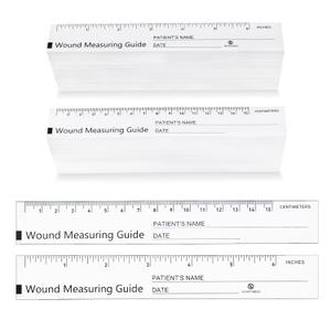 300 Pcs Wound Measuring Tape 6 Inch Wound Ruler Double Sided Disposable Paper Tape Measure Paper Guide Ruler Measurement Tools for Nurses