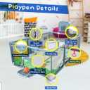 Upgraded Playpen with Enhanced Thick Foldable Mat, Balls, 4 Rings, Storage Bag, Basketball Hoop & Soccer Nets - Play Yard - Sport Playpen - Activity Center - BPA-Free, Non-Toxic, Safe