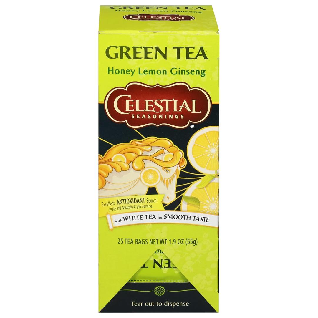 Celestial Seasonings Honey Lemon Ginseng Green Tea 25 Tea Bags (25 Count (Pack of 1))