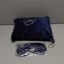 ENZOLVE Travel Blanket, Airplane Blanket, Ultra-Soft, Warm & Lightweight, 65x40 in, Outdoor Blanket Essentials for Women, Men & Kids, Included Eye Mask, Luggage Sleeve & Backpack Clip