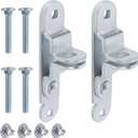 GDW Cargo Trailer Door Latch Hasp Keeper for Ramp Padlock Race Bar Lock Handle Enclosed Car Hauler (Trailer Door Hasp 2pack +Screws 4+Nuts 4)