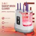 Electric Makeup Brush Cleaner Machine,Automatic Makeup Brush Cleaner with Dryer for Deep Cleaning,Make up Brush Cleaner Fit for All Size Makeup Brush