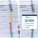 Simpli-Magic Cotton Herringbone Dish Towels, 15"x25" (30 Pack) – High Absorbent Kitchen Hand Towels (Multi-Color)