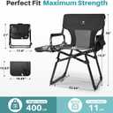 Heavy-Duty Camping Directors Chair with Side Table, 400lb Capacity, 600D Oxford, Quick Setup, Smart Storage & Ergonomic Comfort, Durable Steel Frame for Camping, BBQs & Sports Events Blue