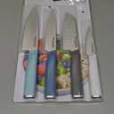 KitchenAid Chef Set with Custom-Fit Covers, Sharp Kitchen Knife, High-Carbon Japanese Stainless Steel Blade, 4 Piece, Multicolor