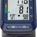 Wrist Blood Pressure Monitor - Automatic Blood Pressure Cuff for Home Use, Digital BP Monitor Wrist with Large LCD Display, BP Cuff Wrist for Adults, 2x60 Memory, Fits 5.3"-8.5"