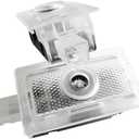 2Pcs Door Lights Logo, Welcome Puddle Courtesy Step Lights Compatible with Challenger Accessories Never Fade Ghost Shadow Projector(Red R/T)