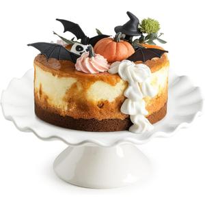 Small Cake Stand for Cupcakes, Donuts, 8 Inch Porcelain Cake Stand for Dessert Table, Vintage Cupcake Platter for Tea Party Decorations, Mini Dessert Display Stand - for 6" Cakes