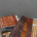 YIHOUSE Brown Area Rug 5x7, Farmhouse Rugs Washable,Vintage Burgundy Carpets for Bedroom,Burnt Orange Area Rug Non Slip,Geometric Boho Rug for Kitchen,Dining Room