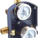R22000-WS Universal Rough-In Shower Valve with Diverter – 3-Way/6-Way Settings, Screwdriver Stops Included – Solid Brass Rough Valve Compatible with Major Brands Custom Trim Kits