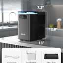 Aeitto Nugget Ice Maker Countertop, Pellet Ice Machine Soft Chewable Ice 40lbs/Day, One-Click Operation, Auto Self-Cleaning Crushed Ice Makers Stainless with Scoop for Home/Kitchen/Office (Black)
