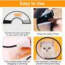 2 x VOVIGGOL 2 Pack Cat Cones to Stop Licking, Pet E Collar Pet Cone for Kitten Cones After Surgery, Cat Elizabethan Collar Kitty Head Cone Recovery Cone for Small Cats Kitten Rabbits (Size S, 6#)