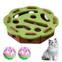 Cat Scratch Puzzle Enrichment Box, Cat Nail File Enrichment Box, Interactive Cat Toy Puzzle Toys for Indoor Cats Felt Maze Box Kittern Toys Pet Cat Games Self Play Fun