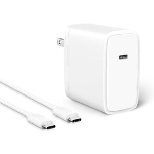 Charger for MacBook Pro/Air 13 14 15 16 inch M4 M3 M2 M1 2025 2024 2023 2022 2021 2020 2019, 100W USB C Laptop Charger Power Adapter with 6.6FT USB-C Charging Cable, Compact & Foldable (White)