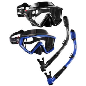 Aegend Snorkeling Gear for Adults Youth Kids, Snorkel Mask with Top Dry Valve - Panoramic View Anti-Leak and Anti-Fog with Mesh Bag for Snorkeling, Scuba Diving, Freediving & Swimming