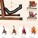 Donner Wood Guitar Stand, Acoustic Electric Wooden Guitar Floor Stand, A Frame Folding Guitar Holder Adjustable for Bass, Cello, Mandolin, Banjo, Ukulele