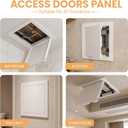 Access Doors Panel 18 x 18 inch Aluminum Alloy Access Door for Drywall Panel for Wall and Ceiling Electrical and Plumbing (White, 18 x 18 inch)