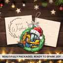 2 x Excavator Christmas Ornament 2026 - Cute Christmas Excavator Gift for Boys Girls, Funny Gifts for Men Women, Construction Truck Ornaments for Christmas Tree, Construction Gifts for Lovers