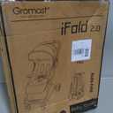 Gromast Gravity Folding Baby Stroller - Portable Travel Toddler Stroller w/Adjustable Backrest, Canopy & Cup Holder, Lightweight and UV Protected, One-Hand Automatic Folding - Dark Gray