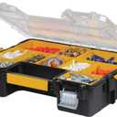 DEWALT Small Parts Organizer, Hardware Storage Box with Removable Dividers, 10-Compartment (DWST14825)