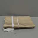 Hofdeco Premium Coastal Patio Indoor Outdoor Throw Pillow Cover Only, 20"x20" Water Repellent for Backyard, Couch, Neutral Tan Embroidered Line Frame