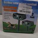 2025 Solar Animal Repellent,Upgraded Ultrasonic Cat Repellent Outdoor,Waterproof Deer Deterrent for Bird Dog Skunk,Squirrels Deterrent with Motion Detection Flash Lights for Farm Patio (2 Pack)