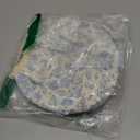 RSRSLEII Small Cotton Quilted Drawstring Makeup Bag, Cute Coquette Cosmetic Bag with Canvas Lining, Aesthetic Travel Organized Toiletry Bags for Purse, Gift for Girls and women(06 Blue Flower)