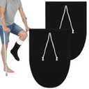 Ptwola 2 Pcs Cast Sock Cover for Foot Adjustable Drawstring Casts Protector Washable Leg Cast Cover Short Foot Casts Sleeve Below Knee Sock for Men Women Foots Leg Ankle