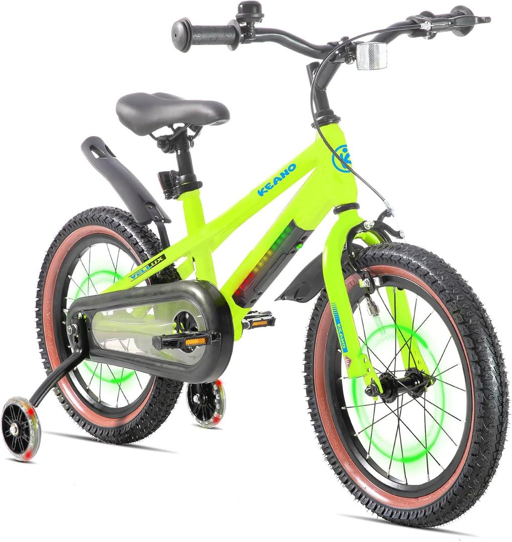 KEANO 12 16 20 Inch Kids Bike with Training Wheels, Kids Bicycle for 3-10 Years