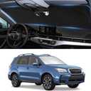 Sun Shade for Forester Windshield Sunshade Custom Fit 2014 2015 2016 2017 2018 Subaru Forester Accessories Front Window Cover Retractable Sun Visor Protector Keep Interior Cool UV Blocker