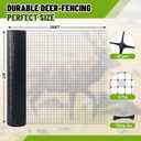 Gisafai 6x200ft (50gsm) Deer and Animal Fence Barrier Netting with 100 Zip Ties, Plastic Heavy Duty Mesh Fence Barrier, Ideal for Garden Netting, Against Bird, Fruit Plant Protection, Black
