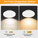 GZV RV Puck Light, RV Recessed Ceiling Light, DC 12V LED Light for Under Cabinet Camper Van Truck Motorhome Interior Lighting, 6 Pack (3000K with White Finish Warm White)