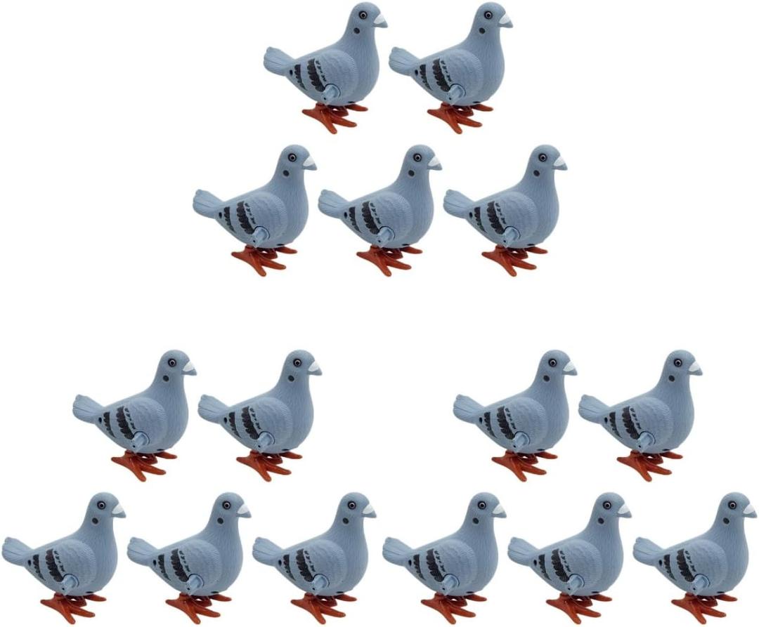 15 Pcs Pigeon Wind-up Toys Pigeons Bird Whistle Pigeon Stuffed Animal Bird Whistle for KidsMini Clockwork Jumping Pigeons for Kids Ideal for Easter Birthdays Party Favors and Student Prizes