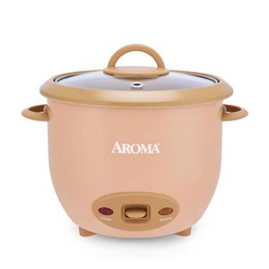 AROMA 6-Cup (Cooked) One-Touch Pot Style Rice Cooker with CoreCoat PFAS-Free Nonstick Ceramic Surface (1.5 Quarts) (Terracotta)